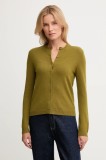 United Colors of Benetton cardigan din amestec de l&acirc;nă culoarea verde, light, 102HD502B