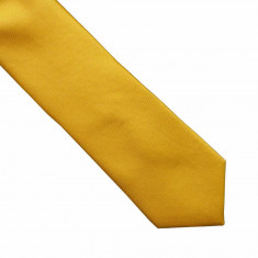 Cravata lata, Onore, galben, microfibra, 145 x 8 cm, model uni