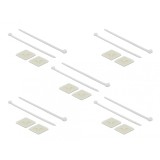 Set 10 bride 250 x 7.2 mm + suport prindere 40 x 40 mm Alb, Delock 18679