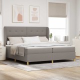 Cumpara ieftin Pat cu saltea cu arcuri Gri &icirc;nchis 90x190 cm Gri taupe
