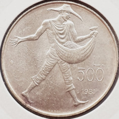 688 San Marino 500 lire 1981 Death of Virgil - Georgics km 125 argint