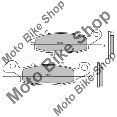 MBS Placute frana sinter Suzuki GS 500 fata, Cod Produs: 225101253RM foto