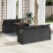 vidaXL Set de canapele pentru grădină 7 pcs Negru 100 x 55 x 73 cm 3349407
