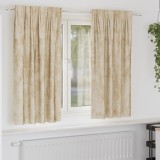 vidaXL Draperii din Catifea 2 piese cu buzunare pentru baghetă crem 175x140 cm