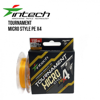 Intech Fir &amp;Icirc;mpletit Tournament Micro Style PE X4 Portocaliu - 150m 0,117mm foto