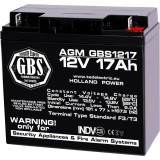 Acumulator GBS AGM VRLA 12V 17Ah A0058604 Plumb-Acid