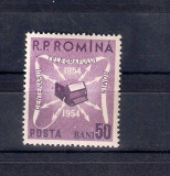 ROMANIA 1954 - CENTENARUL TELEGRAFULUI ROMAN - MNH - LP 379, Nestampilat