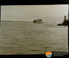Negativ nava pe Dunare 1930 1940 Romania interbelica foto