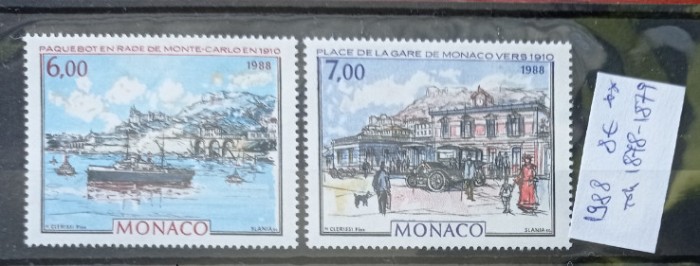 TS21 - Timbre serie Monaco - 1988 Mi1878-1879
