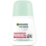Deodorant antiperspirant roll-on Garnier Mineral 72h, Magnesium Ultra Dry pentru femei, 50 ml