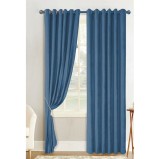 Draperie Atria, Velvet Amelie 501848, poliester, albastru, semiopac, H 280 cm