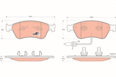TRW GDB1553 COTEC set placute frana,frana disc