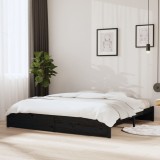 Cumpara ieftin Cadru de pat, negru, 200x200 cm, lemn masiv