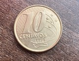 C50 - Moneda foarte veche - Brazilia - 10 centavos - 1998, America Centrala si de Sud