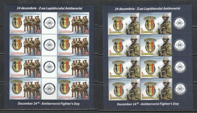 Romania 2012 - #1962C Ziua Luptatorului Antiterorist M/S 2v MNH foto