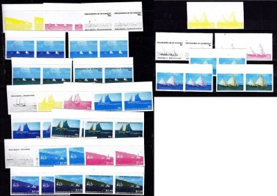 St. Vincent Grenadines 1988 6 x regatta imperf PROOFS Mi.577-80 MNH DA.255 foto