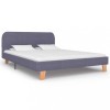 VidaXL Cadru de pat, gri deschis, 140 x 200 cm, material textil