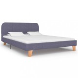 VidaXL Cadru de pat, gri deschis, 140 x 200 cm, material textil