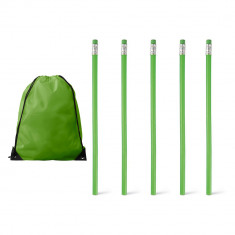 Set 5 creioane flexibile, pvc, Kidonero, 8IA19016SET, verde, saculet sport asortat inclus foto