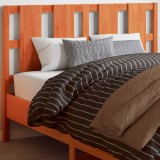 Gossi tablie de pat, maro ceruit, 135 cm, lemn masiv de pin