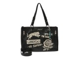 Geanta DESIGUAL neagra, WAXPA7, din piele ecologica