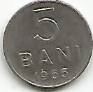 No(2) moneda-ROMANIA-5 bani 1966