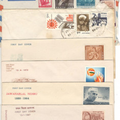India.Lot 7 buc. scrisori circulate si FDC-uri PL.43
