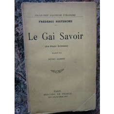 LE GAI SAVOIR - Friedrich Nietzsche (carte in limba franceza)