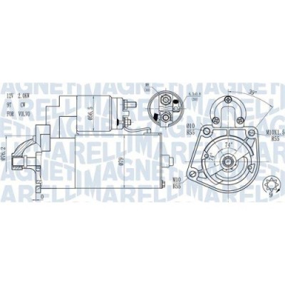 Electromotor Volvo C70 2 Convertible (542) 03.06-12.13, S40 2 (544) 12.03-12.12, S60 I (384) 07.00-04.10, S80 I (184) 05.98-02.08, S80 2 (124) 03.06- foto