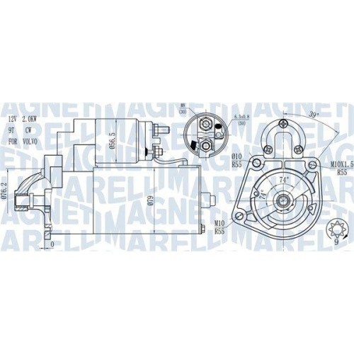 Electromotor Volvo C70 2 Convertible (542) 03.06-12.13, S40 2 (544) 12.03-12.12, S60 I (384) 07.00-04.10, S80 I (184) 05.98-02.08, S80 2 (124) 03.06-