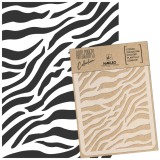 Reutilizabil Șablon - Craft - Scrapbooking // PIELE DE ZEBRA - A5 (15x21cm)