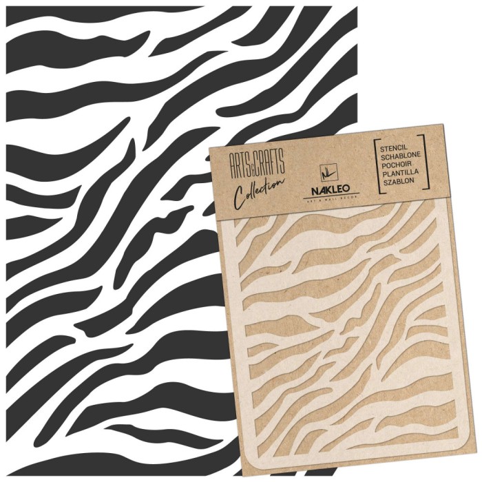 Reutilizabil Șablon - Craft - Scrapbooking // PIELE DE ZEBRA - A5 (15x21cm)