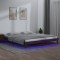 vidaXL Cadru de pat cu LED, maro miere, 120x200 cm, lemn masiv 820604