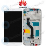 Huawei G8 (RIO-L01) Capac frontal modul display + LCD + digitizer argintiu