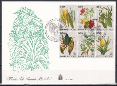 Vatican 1992 - Plante, FDC foto