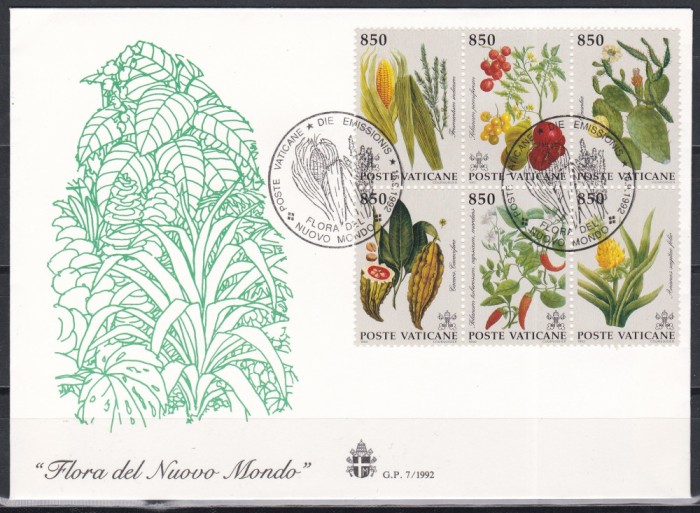 Vatican 1992 - Plante, FDC