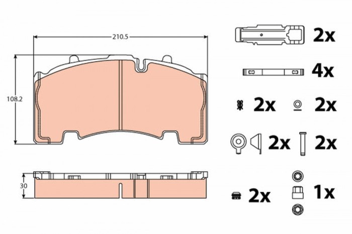 TRW GDB5093 set placute frana,frana disc