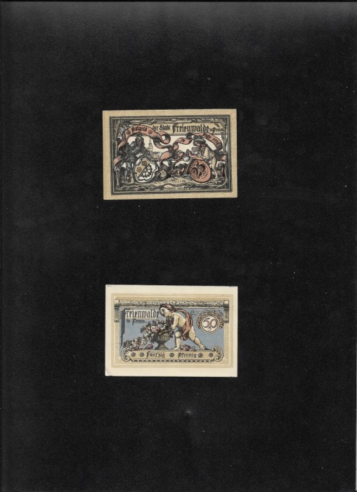 Set Notgeld 25 + 50 pf Freienwalde