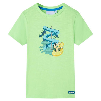 Tricou pentru copii, verde neon, 140 foto