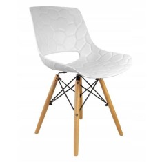 Scaun stil scandinav, PP, lemn, max 100 kg, alb, 45x55x78 cm, Lars GartenVIP DiyLine foto