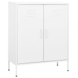 VidaXL Dulap de depozitare, alb, 80x35x101,5 cm, oțel
