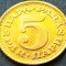 Moneda 5 PARA - RSF YUGOSLAVIA, anul 1965 *cod 2032 A = A.UNC - al doilea model
