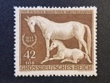 Germania (Grossdeutsches Reich 1944) "Das Braune Band von Deutschland 1934-1944 / Iapă cu M&acirc;nz" (42+108Pf Maro, MINT / Neștampilat) CLK1