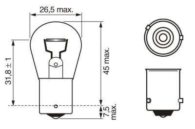 Bec 12V Py21w 21W Pure Light Set 10 Buc Bosch 503078 1 987 302 213 foto