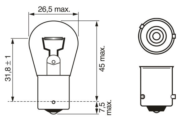 Bec 12V Py21w 21W Pure Light Set 10 Buc Bosch 503078 1 987 302 213
