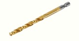 Burghiu Metal 6.5mm Tolsen HSS/M2, Acoperire Titan, Coadă Hexagonală