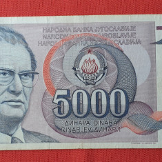 TITO - 5.000 Dinara anul 1985 Bancnota 5 MII dinari - Iugoslavia - Jugoslavije