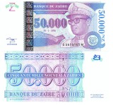 Zair 50 000 50000 Noveaux Zaires 1996 P-75 UNC