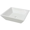Chiuveta ceramica patrata, alb, 41,5 x 41,5 x 12 cm