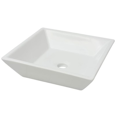 Chiuveta ceramica patrata, alb, 41,5 x 41,5 x 12 cm foto